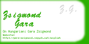 zsigmond gara business card